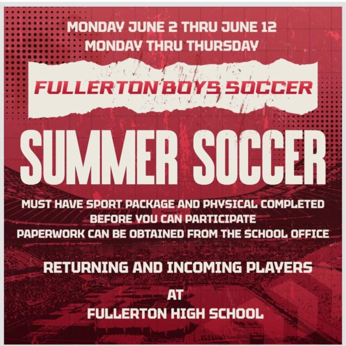 Summer Soccer Camp Flyer